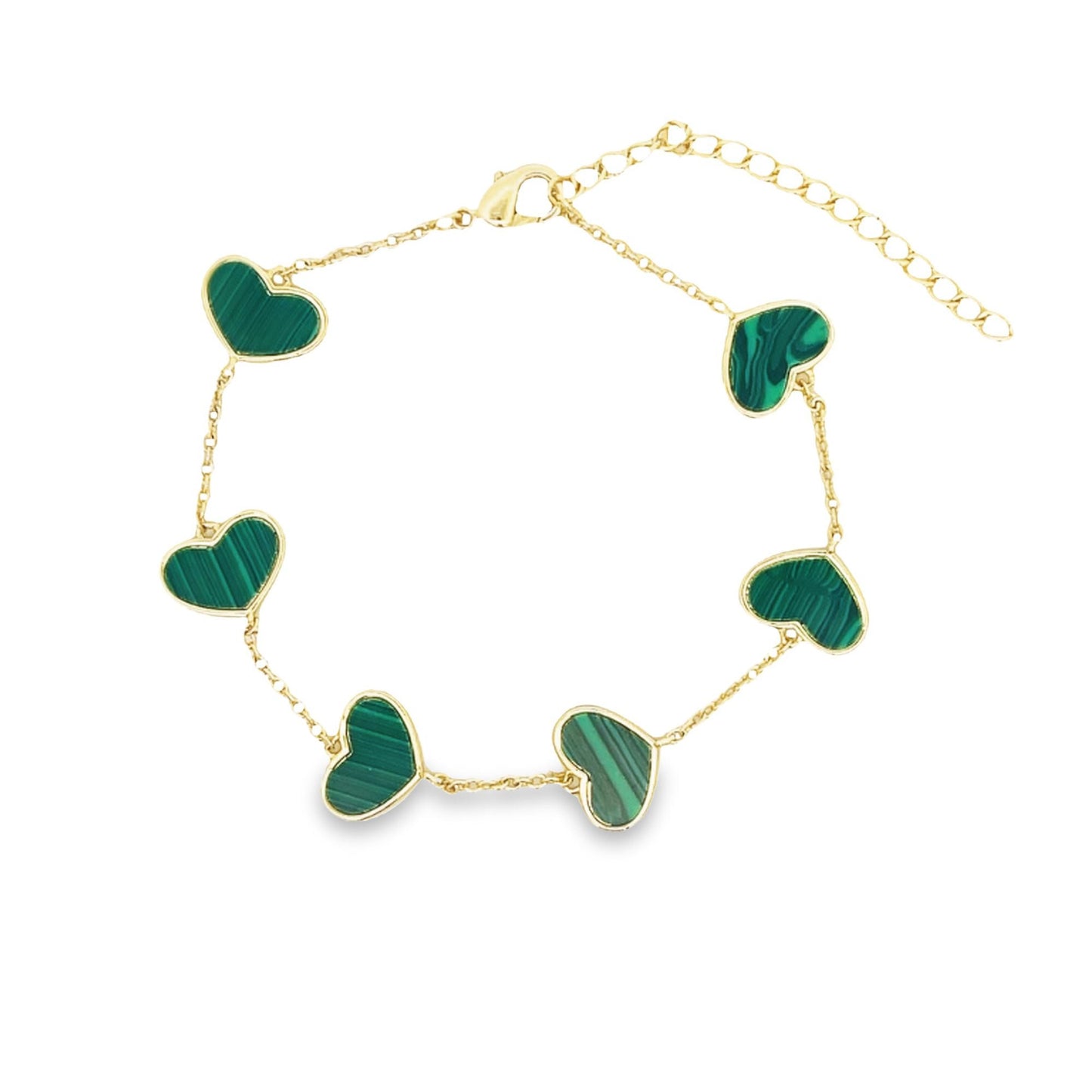 Enamel Colored Heart Bracelet (H174)(I534)-4
