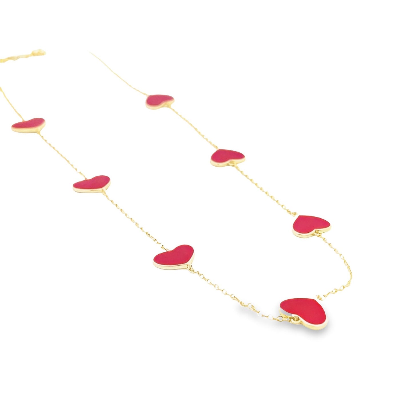 Enamel Colored Heart Bracelet (H174)(I534)