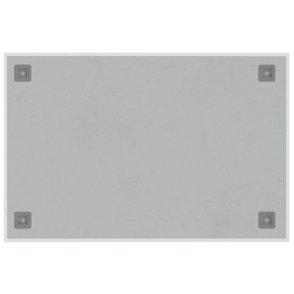vidaXL Wall-mounted Magnetic Board White 23.6"x15.7" Tempered Glass