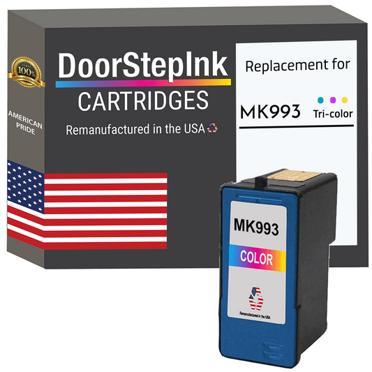 DoorStepInk Brand for Dell Series 9 MK993 Color Remanufactured in the USA Ink Cartridges