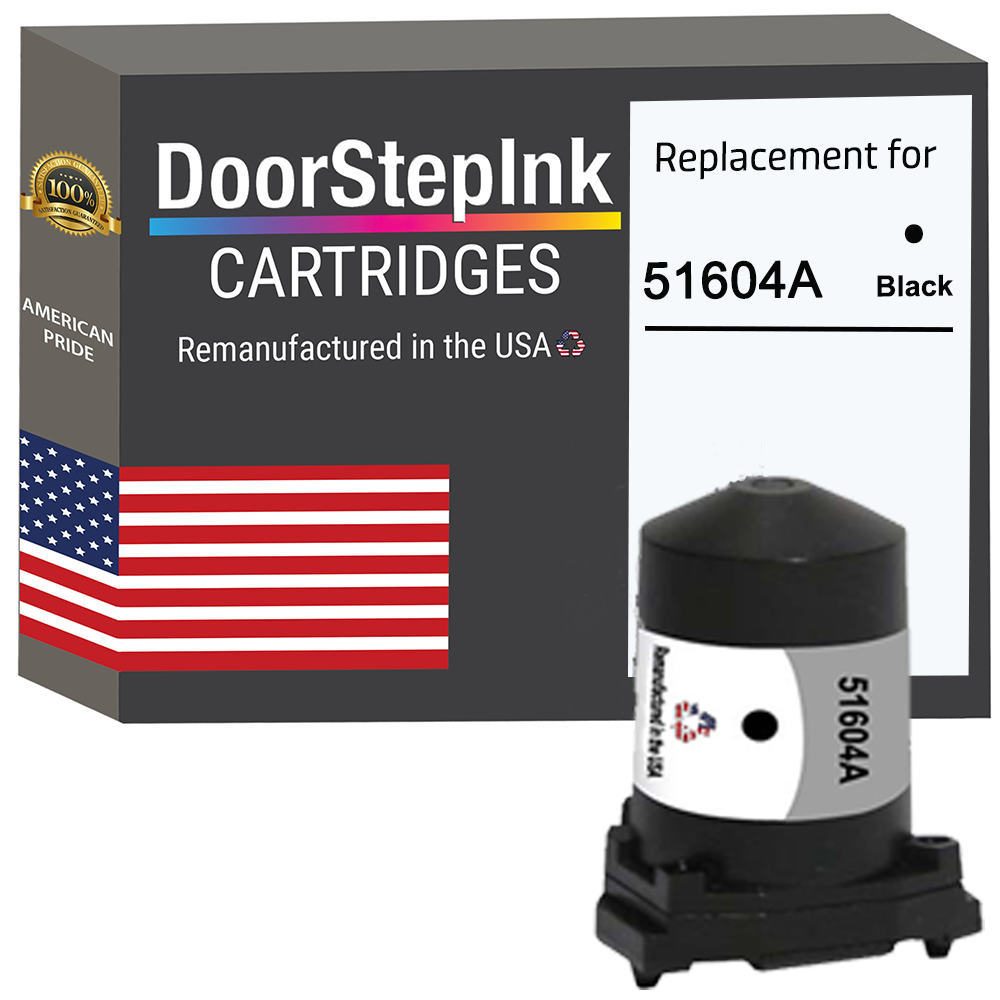 DoorStepInk Brand for HP 51604A Black Remanufactured in the USA Ink Cartridge