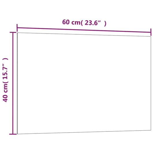 vidaXL Wall-mounted Magnetic Board White 23.6"x15.7" Tempered Glass