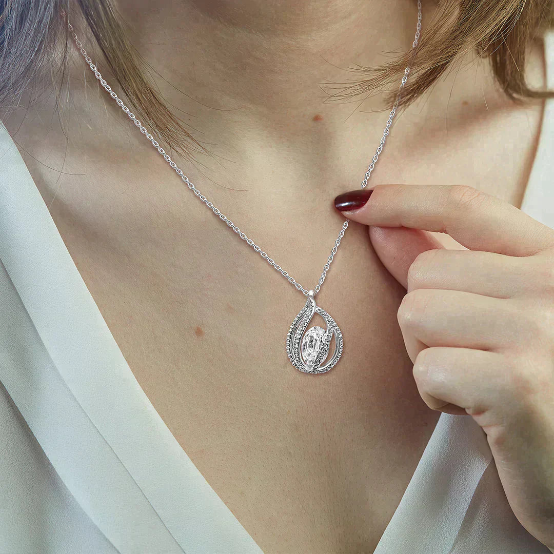 TRYNDI™ To My Bestie Birdcage Necklace With Authentic Swarovski Crystals