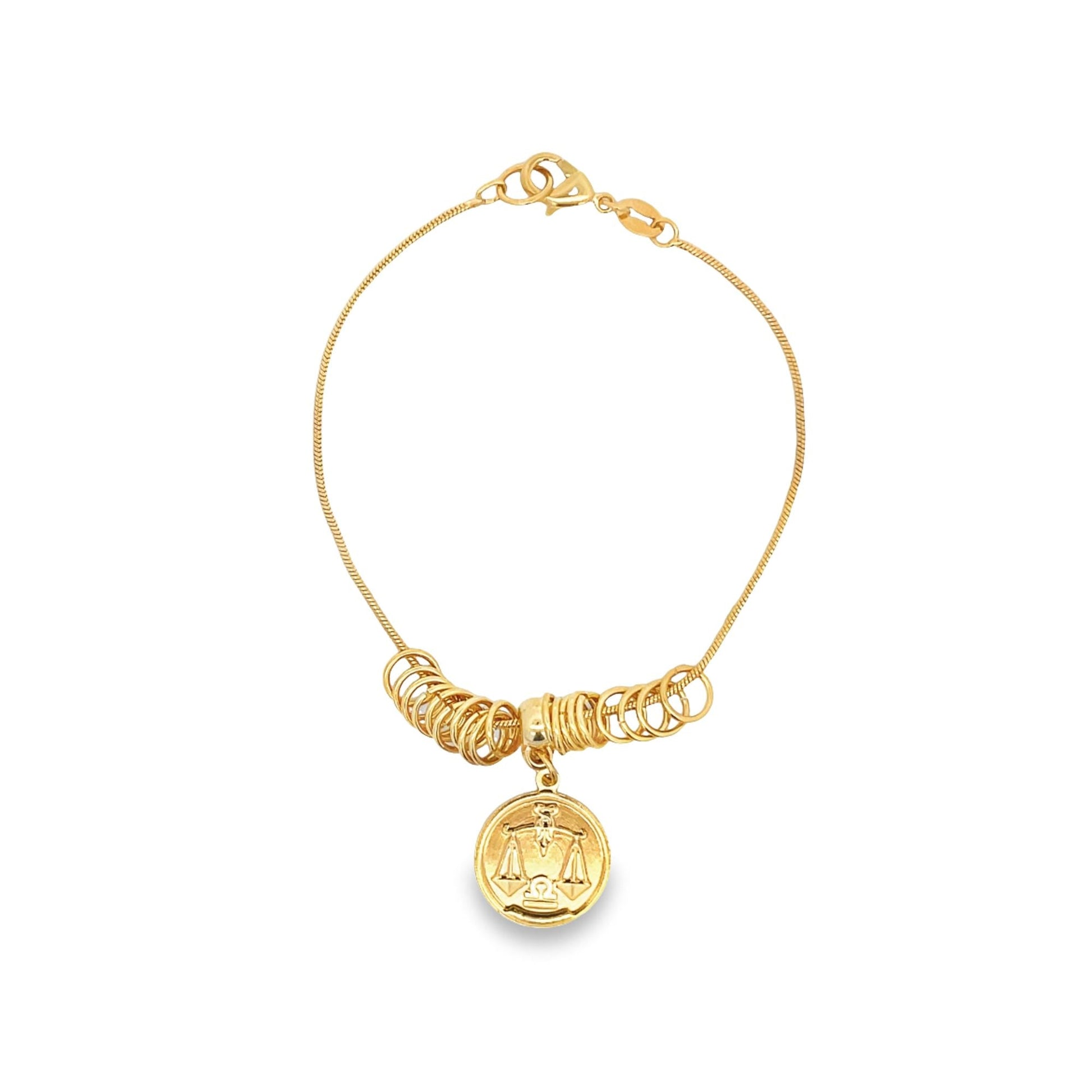 Astrology Zodiac Signs Medallion Charm Bracelet (I163)-0