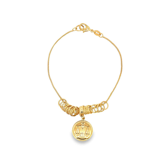 Astrology Zodiac Signs Medallion Charm Bracelet (I163)