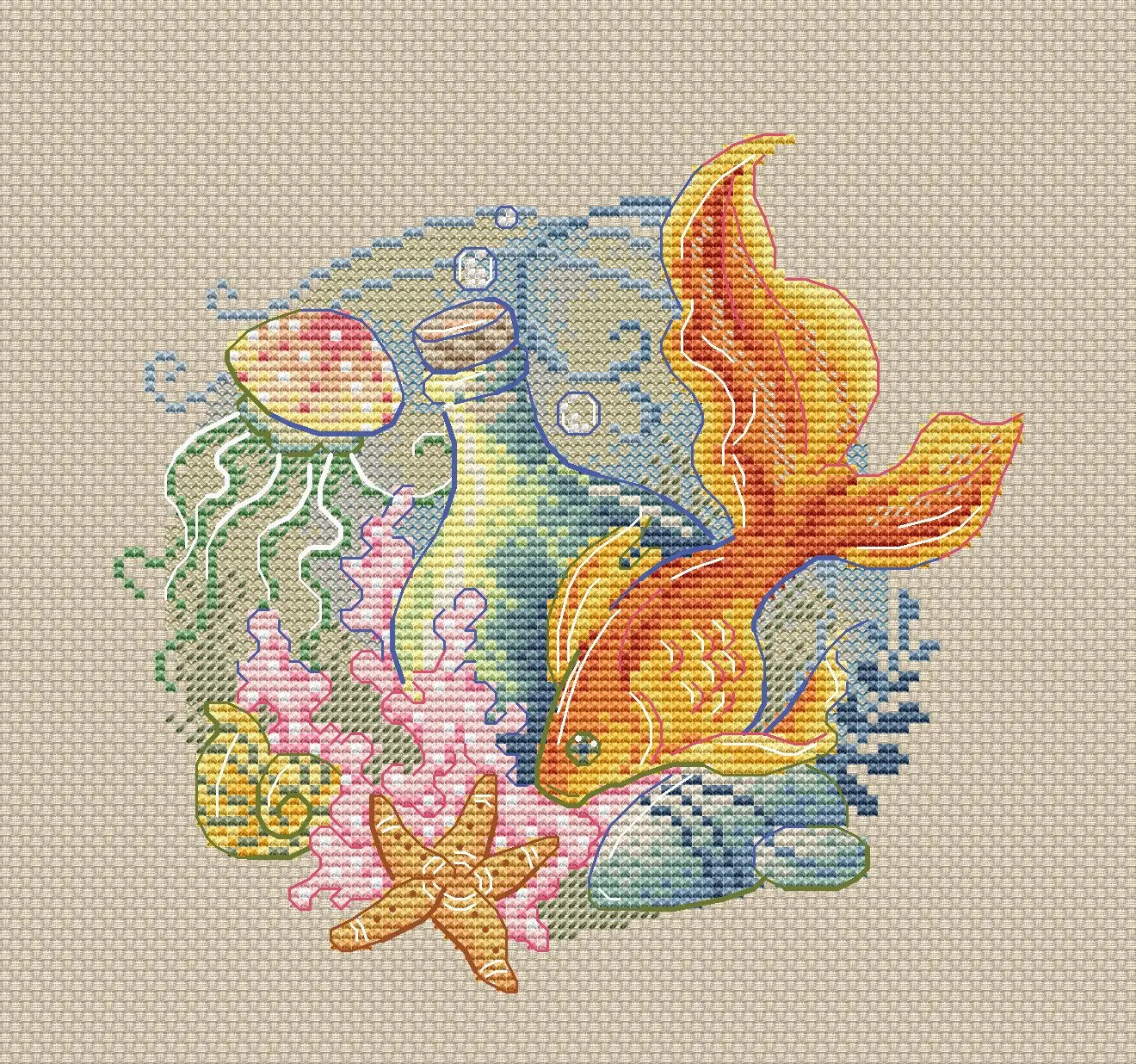 Goldfish - PDF Cross Stitch Pattern