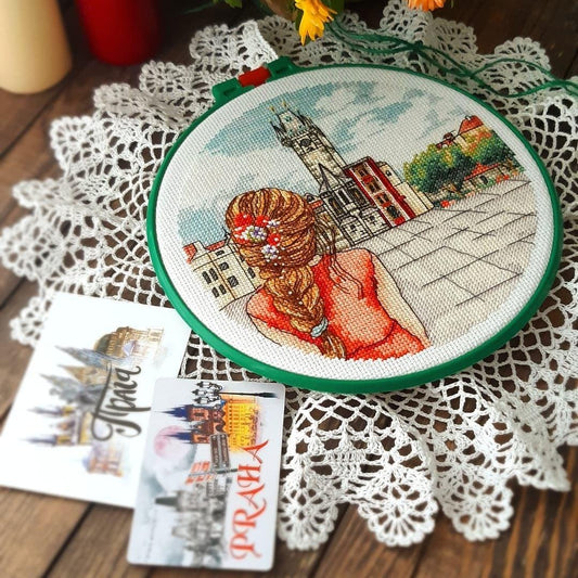 Prague. Old Town Hall - PDF Cross Stitch Pattern