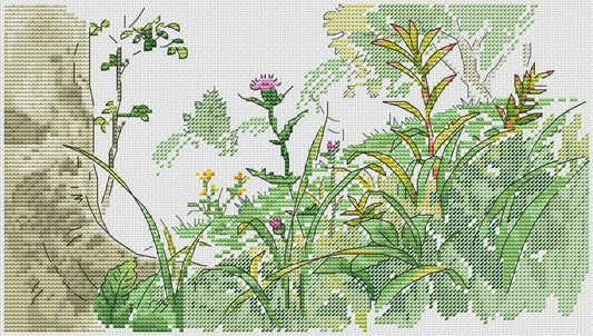 Thistle Field - PDF Cross Stitch Pattern